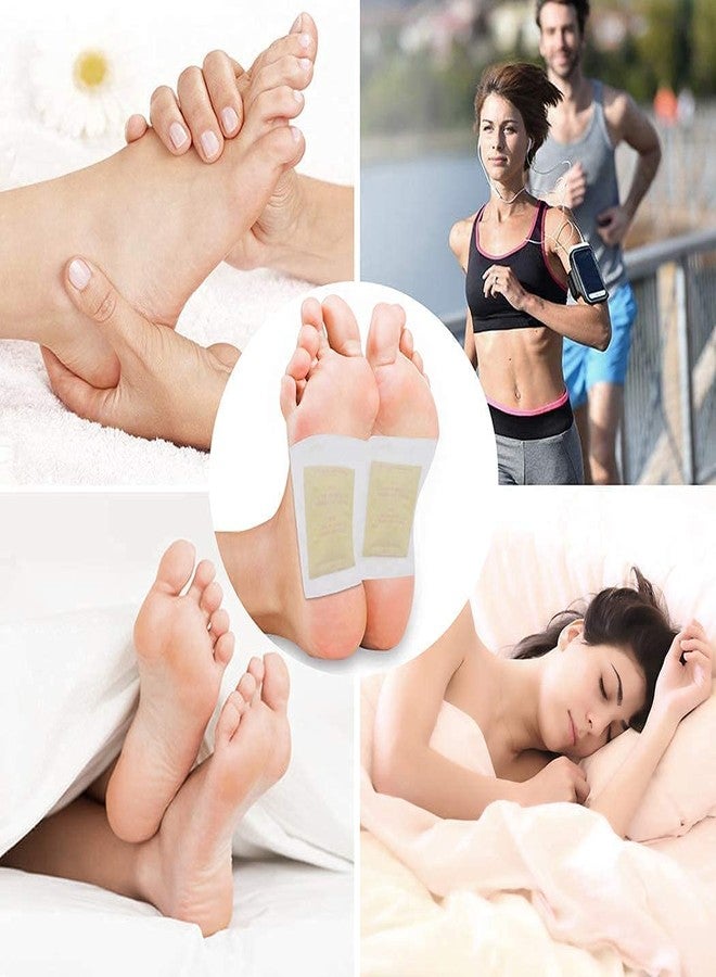 KBZONE Cleansing Detox Foot Pads Natural Bamboo Vinegar Ginger Foot Pad Foot Pads for Stress Relief Sleep - Remove Toxins, Rest and Pain Free natural pads Cleansing Detox Foot Patches (60 PAD) - Image 5