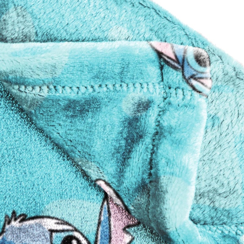 Jay Franco Plush Throw Blanket – 46" x 60" Inch Cartoon Kids Soft & Cozy Fleece Throw for Bedroom & Couch Décor, Official Licensed Product, Blue - Lilo & Stitch - Image 4