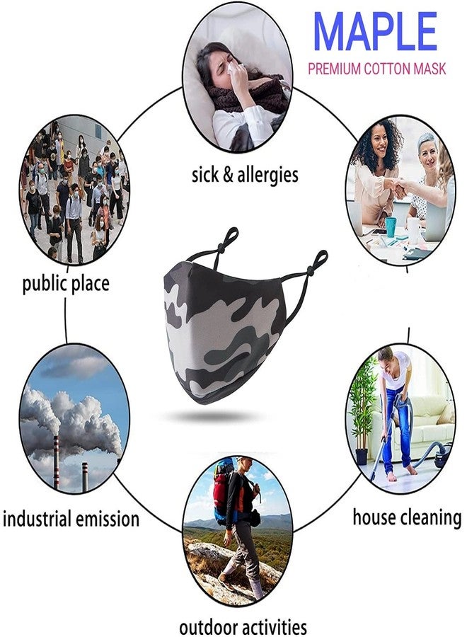 مابل قناع وجه قطني للأطفال من مابل | قابل لإعادة الاستخدام والغسل | مضاد للتلوث | ترشيح ثلاثي الطبقات | قناع واقٍ للأطفال | تشكيلة متنوعة وعصرية للبنات والأولاد (مقاس 8، للأطفال من عمر 3 إلى 6 سنوات) - Image 4