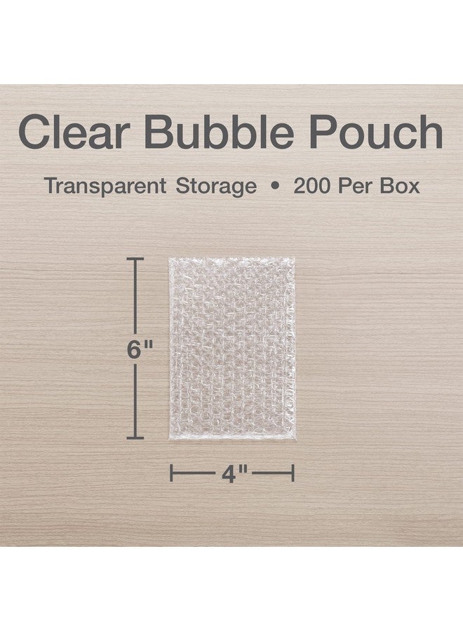 Quality Park Clear Bubble Pouches Cushioned Packing And Shipping Bags Great For Storage Or Mailing Reusable 4"X 6" 200/Box (Qua85921) - Image 2