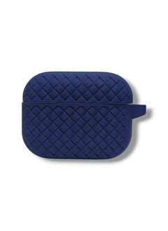 Generic AirPods Pro 2 Silicone Case with Stylish Ribbed Design - Navy  - Image 1