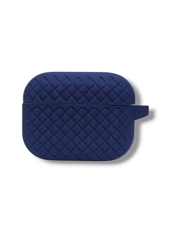 AirPods Pro 2 Silicone Case with Stylish Ribbed Design - Navy  - Image 1