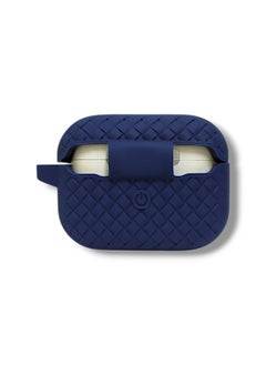 Generic AirPods Pro 2 Silicone Case with Stylish Ribbed Design - Navy  - Image 4