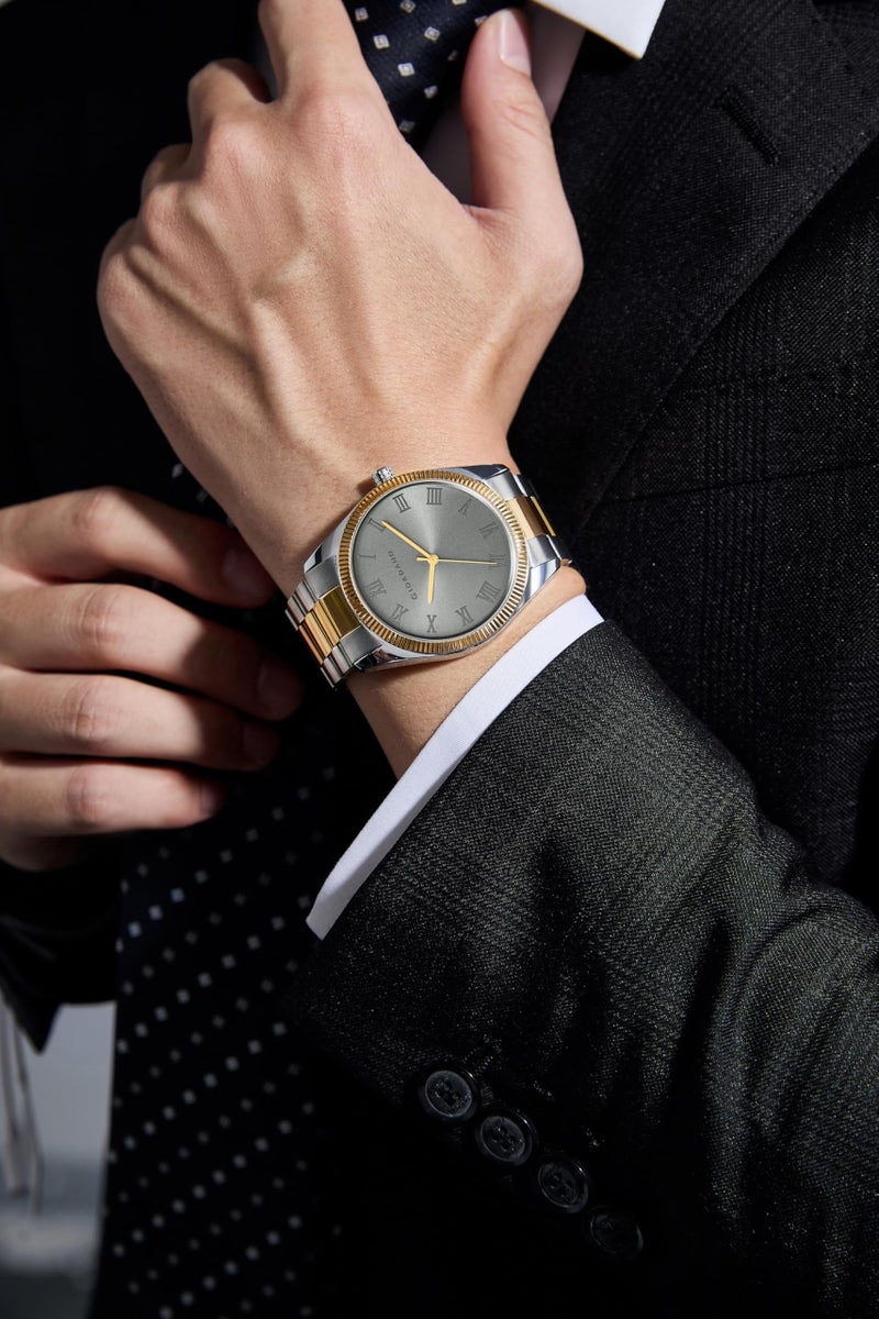 Giordano Classic Formal Analog Watch for Men with Stainless Steel Strap and Roman Numeric Indices -GZ-50112 - Image 2