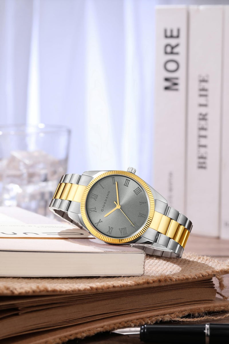 Giordano Classic Formal Analog Watch for Men with Stainless Steel Strap and Roman Numeric Indices -GZ-50112 - Image 4