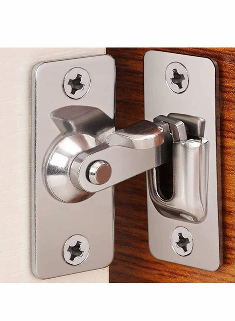 Excefore 90 Degree Heavy Duty Stainless Steel Bar Gate Latches Safety Door Lock Lever Bolts for Doors Security Clasp Hasp Latch, Extra Thick Bolt - Image 1