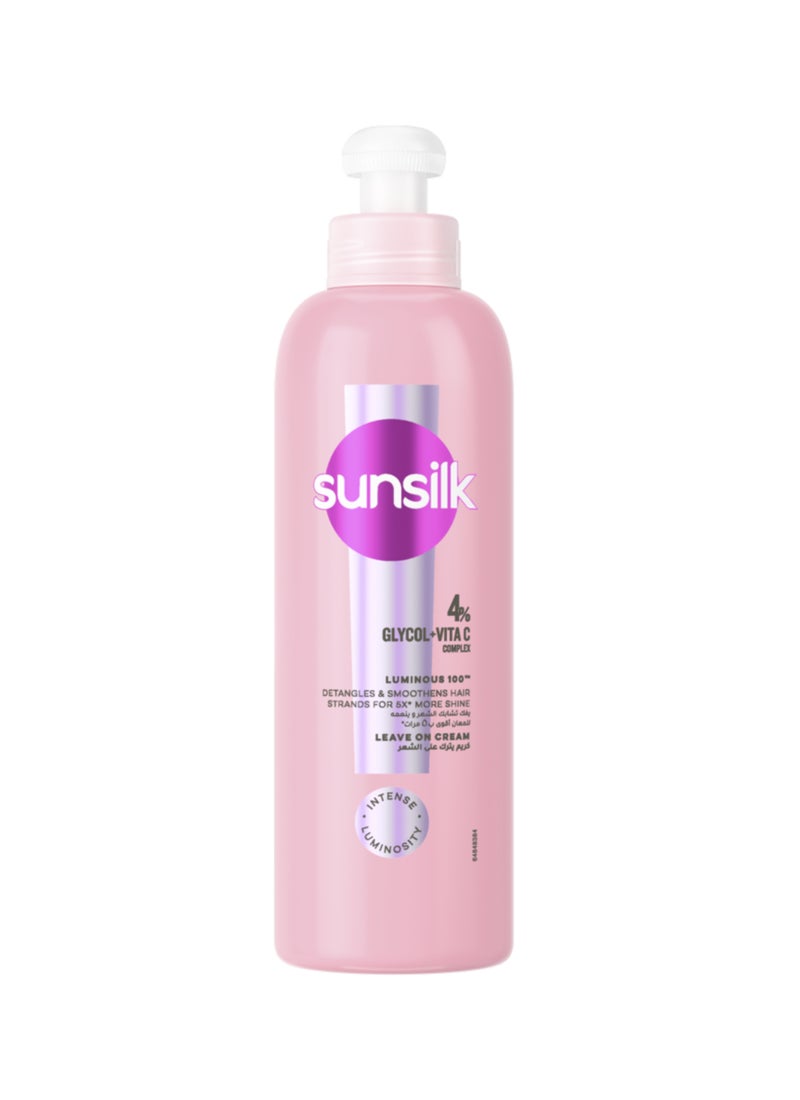 Sunsilk كريم شعر لامع 100 يترك على الشعر يفك تشابك الشعر وينعمه للحصول على لمعان أكثر بمقدار 5 مرات - Image 1