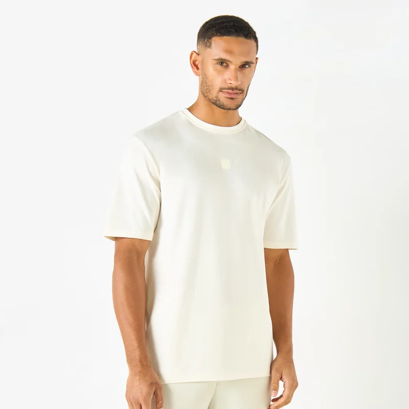 ADOT by Splash Typographic Print T-shirt with Round Neck and Short Sleeves