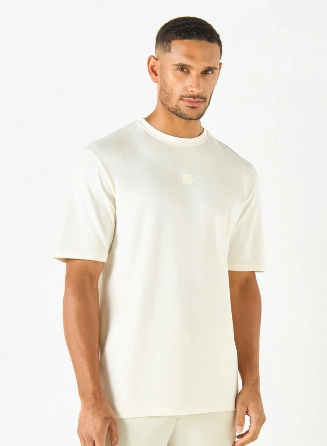 ADOT by Splash Typographic Print T-shirt with Round Neck and Short Sleeves