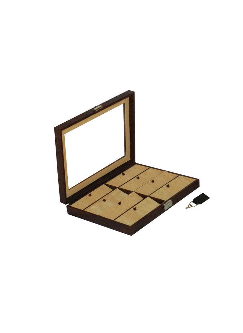 LAVERI LEATHER - Laveri Genuine Leather Earring Box Organizer Storage Earrings Stud Tray Showcase Storage Case - Image 1