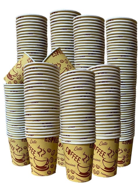 50 pieces paper cups for hot drinks tea and coffee size 8 ounces