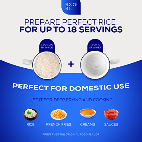 Universal (Medium Size) Caldero 18 Cups - 6.3 QT / 6 L, Stainless Aluminum Pot, Even Heat Distribution and Fast Cooking Dutch Oven Pot, Ergonomic Handles, Ideal for Rice, French Fries, and More - Image 5