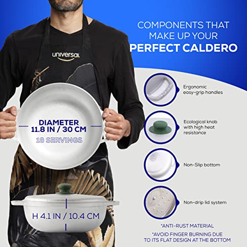 Universal (Medium Size) Caldero 18 Cups - 6.3 QT / 6 L, Stainless Aluminum Pot, Even Heat Distribution and Fast Cooking Dutch Oven Pot, Ergonomic Handles, Ideal for Rice, French Fries, and More - Image 3