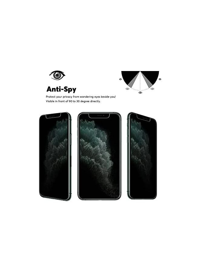 PROMASS Privacy Screen Protector for iPhone XS Max, Anti Spy 5D Tempered Glass,Anti Scratch,Full Coverage,Case Friendly - Image 3