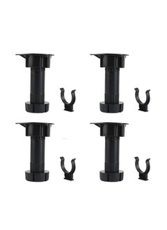 Huns Kitchen & Interior Huns Kitchen Interior Kitchen Bedroom Plastic Adjustable Cabinet Legs Foot Black 4pcs  - Image 1
