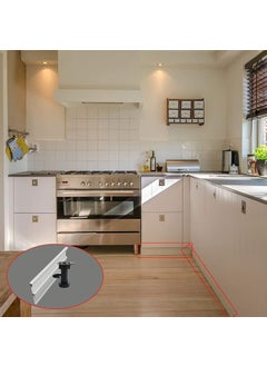 Huns Kitchen & Interior Huns Kitchen Interior Kitchen Bedroom Plastic Adjustable Cabinet Legs Foot Black 4pcs  - Image 2
