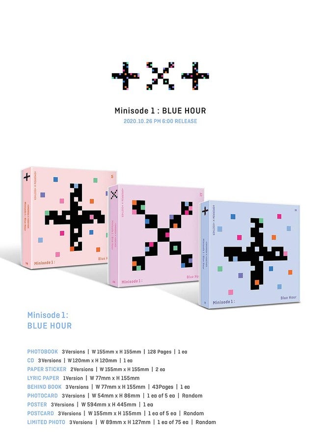 بيج هيت مجموعة ألبوم Big Hit TXT - minisode1: Blue Hour + ملصق مطوي + مجموعة بطاقات صور إضافية (إصدار الواقع المعزز)، KTMMD1039 - Image 2