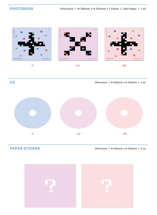 بيج هيت مجموعة ألبوم Big Hit TXT - minisode1: Blue Hour + ملصق مطوي + مجموعة بطاقات صور إضافية (إصدار الواقع المعزز)، KTMMD1039 - Image 3
