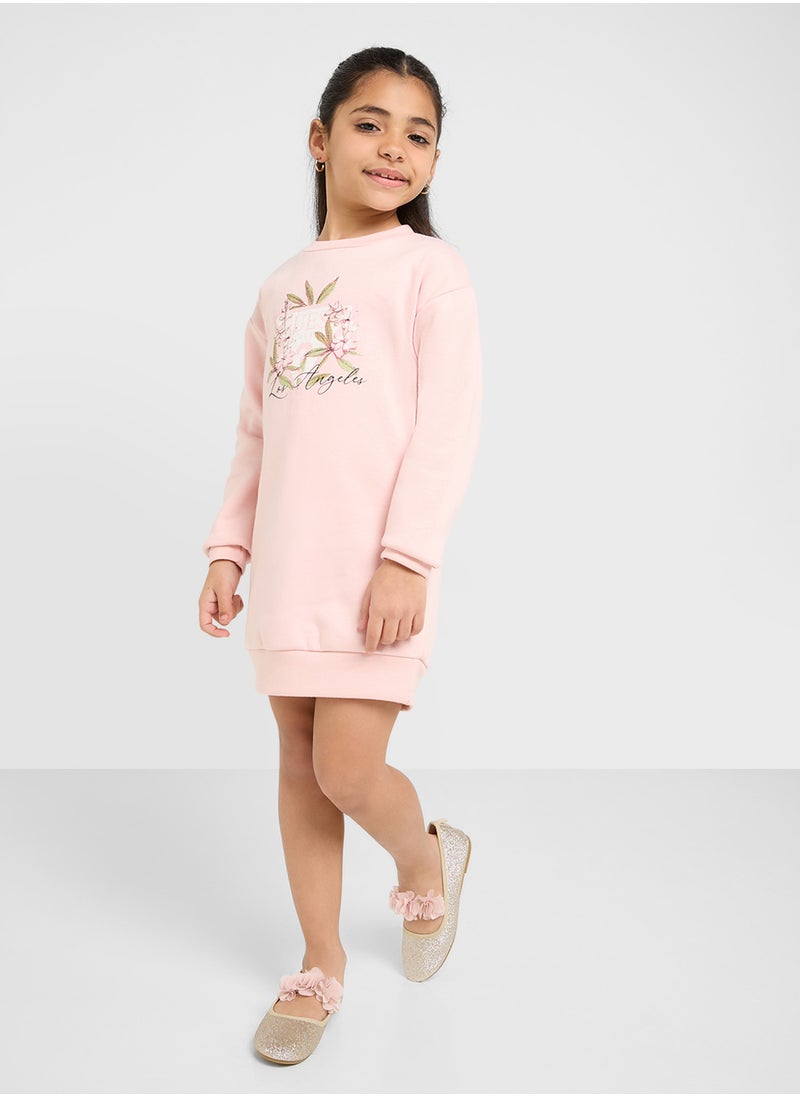 GUESS Kids Logo Active Long Sleeve Dress  - Image 1
