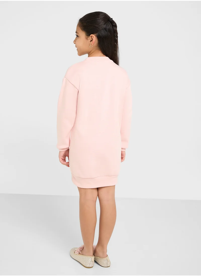 GUESS Kids Logo Active Long Sleeve Dress