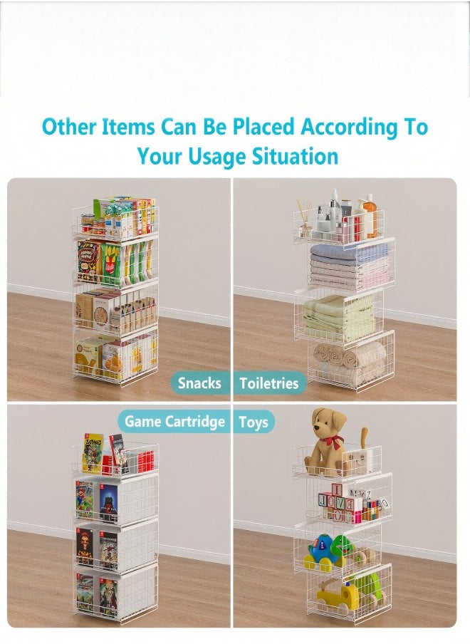Generic 3-Tier Sliding Closet Organizer and Drawer Storage Rack, Stackable Storage Bins for Jeans, Sweaters, Wardrobe Containers  - Image 4