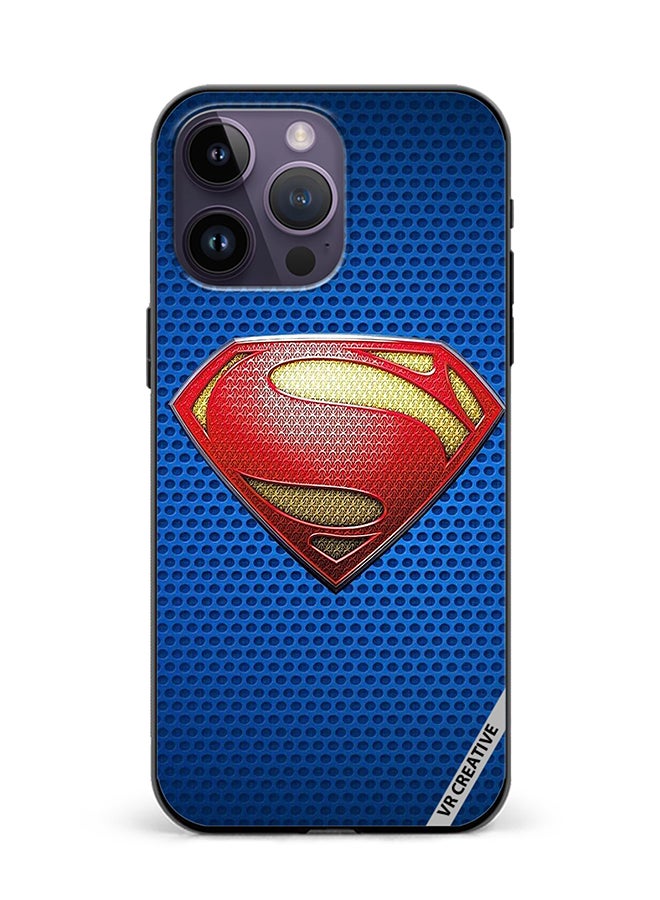 VR CREATIVE Protective Case Cover For Apple iPhone 15 Pro Max Superman Logo Design Multicolour - Image 1