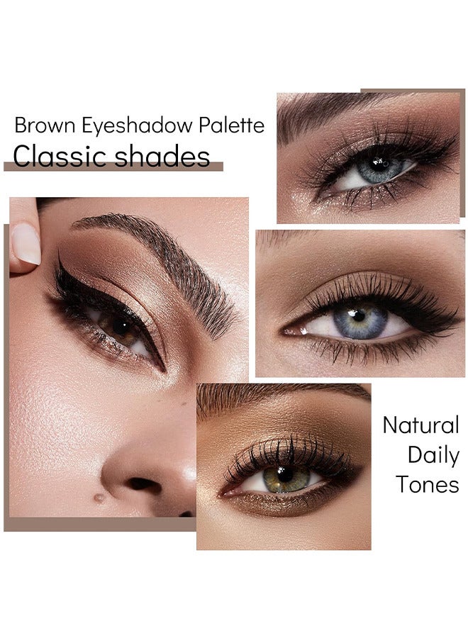 QIAOYAN 12 Colors The Nudes Eyeshadow, Shimmer Matte Palette, Waterproof Brown Eyeshadow Series, Highly Pigmented Long Lasting Waterproof, Matt Powder Pressed Eye Pallet - Image 4