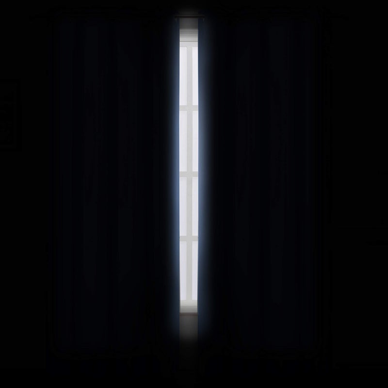 LEMOMO Sky Blue Blackout Curtains/38 x 54 Inch/Set of 2 Panels Thermal Insulated Room Darkening Curtains for Bedroom - Image 3