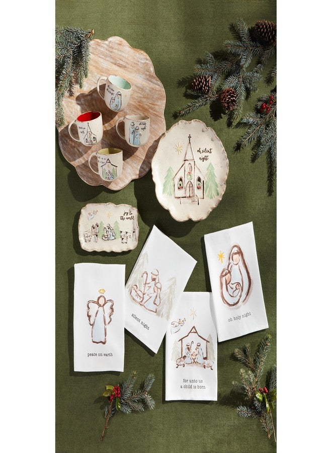 Mud Pie Nativity Cotton Towel, Peace, 26" x 16 1/2" - Image 2