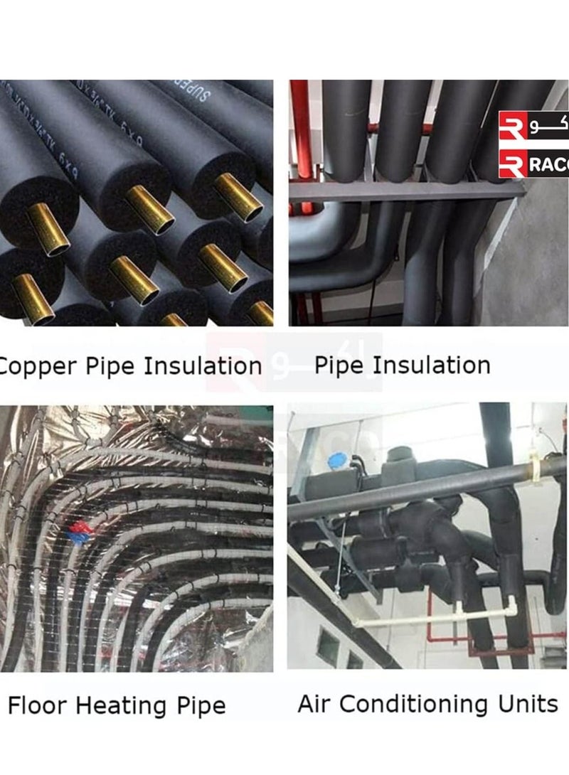RACO Pipe Insulation Foam Soft Rubber Sheet Roll to Protect Pipes and Heat Preservation Moisture-Proof Waterproof Thermal Insulation (13MM, NON ADHESIVE) - Image 3