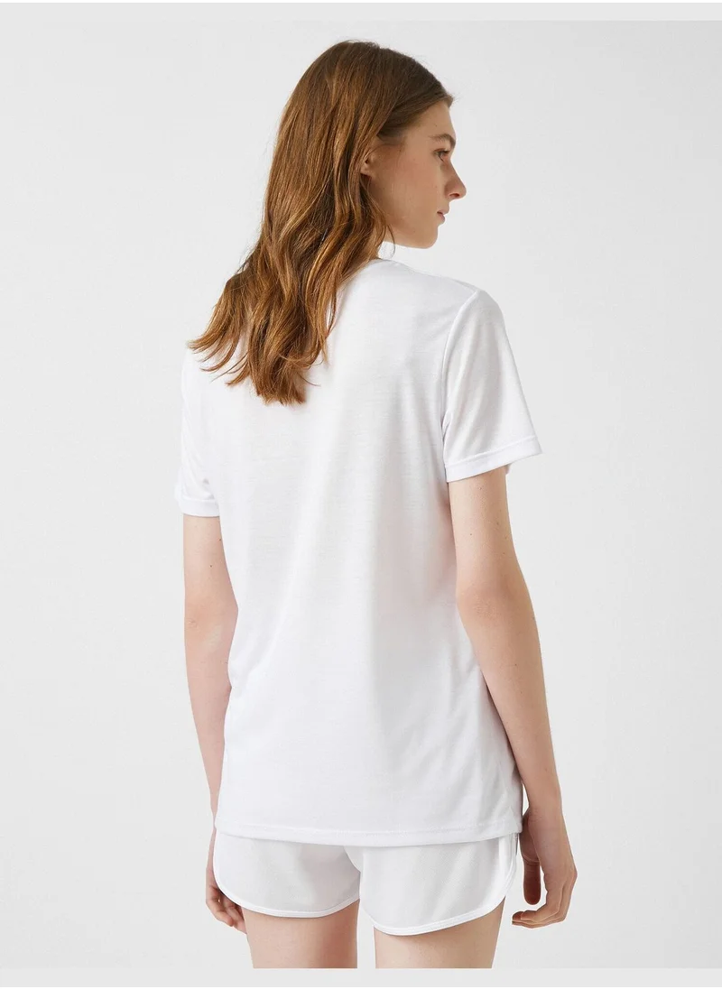 كوتون Printed T-Shirt Crew Neck Short Sleeve