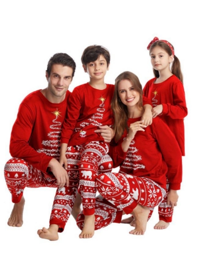 Family Pajamas Matching Sets Family Pjs Matching Sets for Adults Kids Couples and Babys Holiday Festival Long Sleeve Sleepwear Holiday Lounge Sets - Image 3
