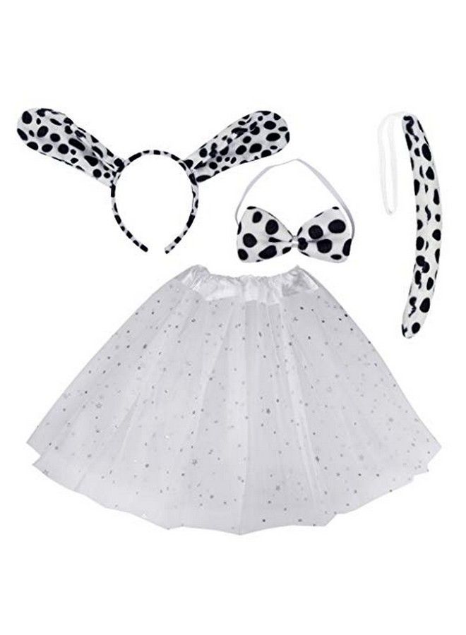 Dxhycc Dalmatian Costume Set Dog Ears Headband Bowtie Tail Tutu For Kids Girls Halloween Costume Cosplay Party - Image 1
