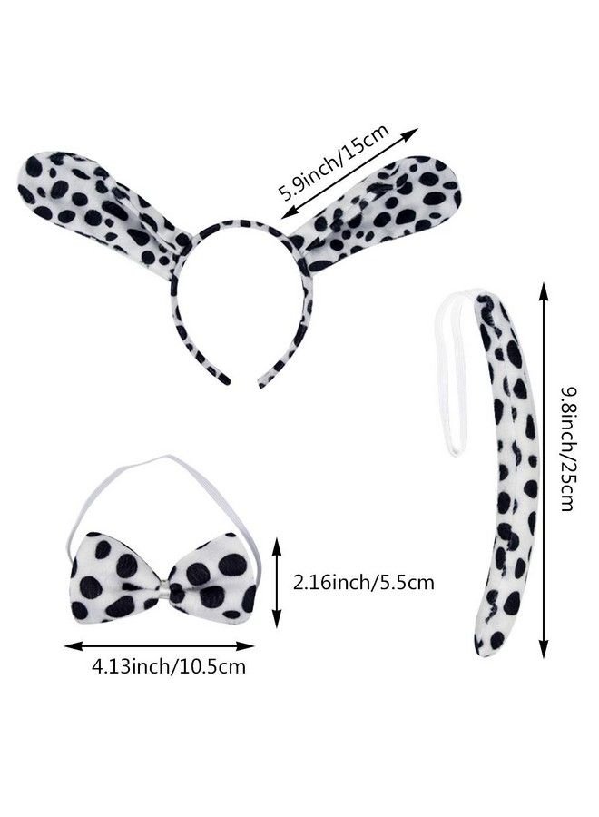 Dxhycc Dalmatian Costume Set Dog Ears Headband Bowtie Tail Tutu For Kids Girls Halloween Costume Cosplay Party - Image 3