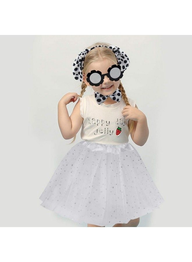 Dxhycc Dalmatian Costume Set Dog Ears Headband Bowtie Tail Tutu For Kids Girls Halloween Costume Cosplay Party - Image 5