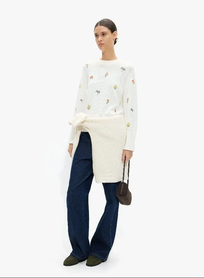 PARFOIS Printed knit sweatshirt 100% cotton