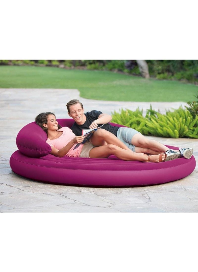 INTEX Ultra Daybed Lounge Airbed with Pump, Plastic Purple 191x51cm Comfortable and Durable Inflatable Daybed for Indoor and Outdoor Use, Perfect for Lounging, Camping, and Relaxation  - Image 1