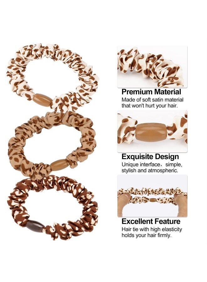 JessLab Scrunchy Hair Ties, 10 Pcs Silk Satin Hair Ties Ponytail Holders Gentle Elastic No Damage Scrunchies Hair Bands Stretchy Hair Accessories for Girls Women Ladies, Color Assorted, Chiffon  - Image 2
