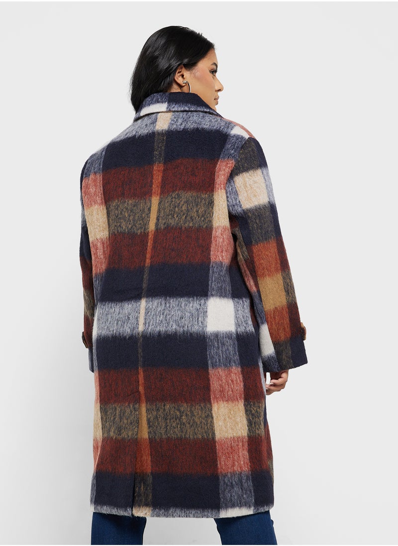Only Carmakoma Checked Button Down Coat  - Image 2