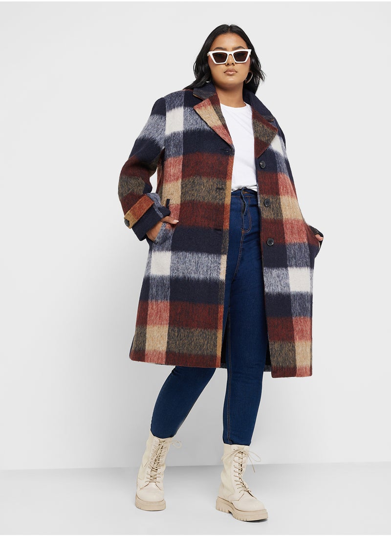 Only Carmakoma Checked Button Down Coat  - Image 4