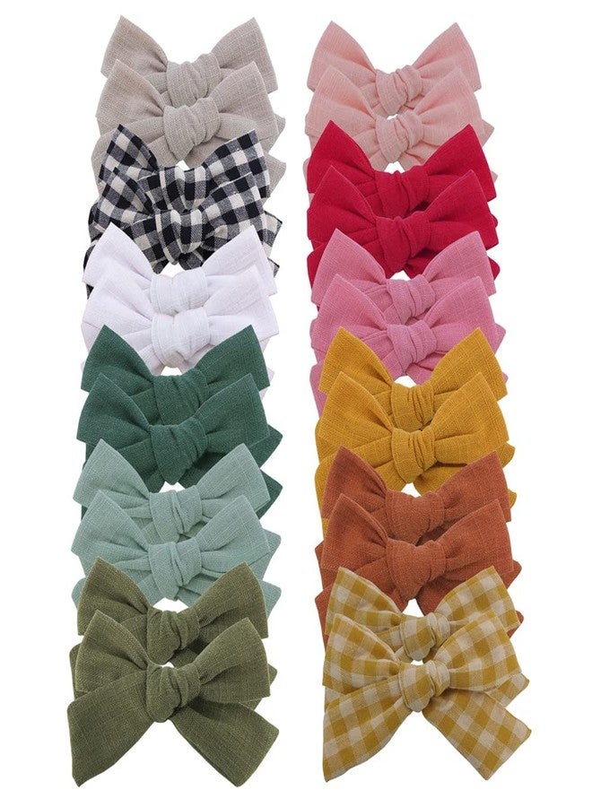Sugarmelon 24 Pcs Baby Girl Hair Bow Clip Barrettes for Toddlers Kids Girls Pigtails Hair Bows Alligator Clips in Pairs - Image 3