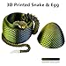 SUMLAND 3D Printed Snake Eggs with Snake InsideCrystal Snake Fidget Toys2322 Inch Articulated 3D Snake with 3D Snake Eggs Black Gold - Image 4