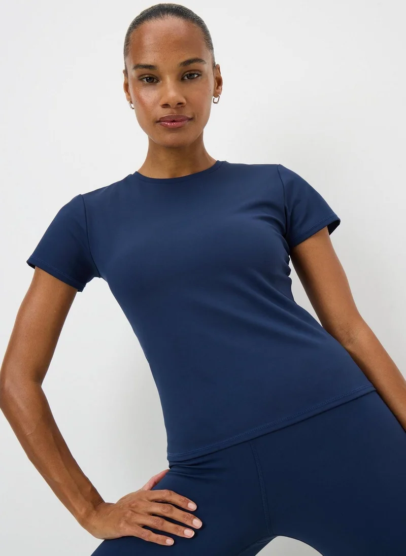Matalan Souluxe Navy Fitted Sports T-Shirt
