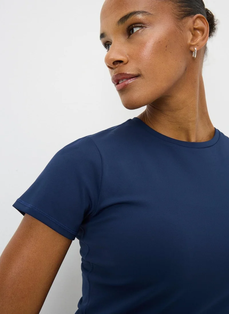 Matalan Souluxe Navy Fitted Sports T-Shirt