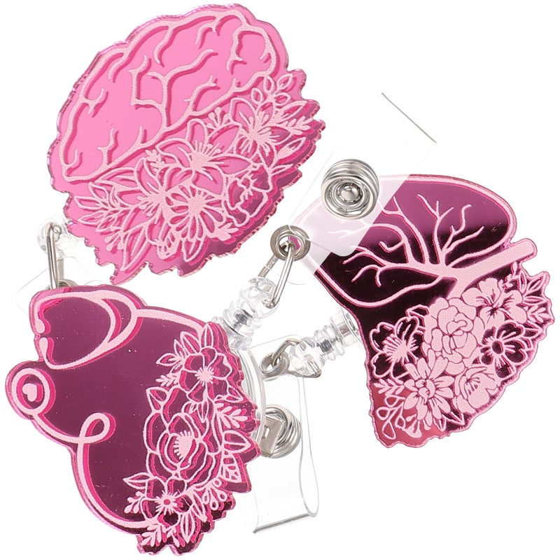 3pcs Retractable Badge Buckle Portable Badges Reel Badge Clip Novelty Badge Holder Badge Reel - Image 1
