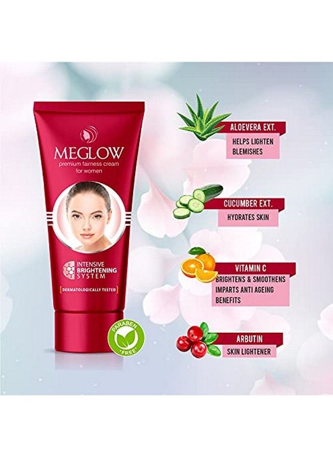 MEGLOW - Premium Fairness Face Cream Combo Pack Of 2 For Women 50G Spf 15;Paraben Free Formulation ; Enriched With Aloe Vera Extract Cucumber Extracts And Vitamin E For Soft Glowing And Radiance Skin - Image 1
