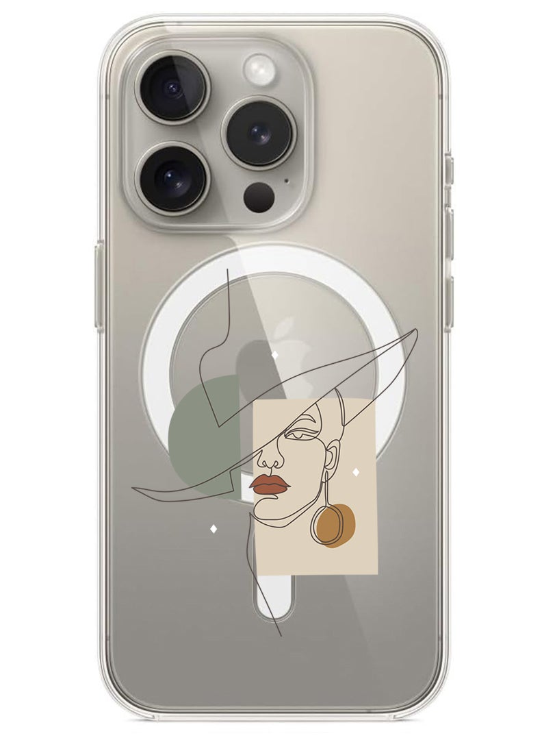 Theodor Magnetic Case for iPhone 15 Pro 6.1-inch Compatible with MagSafe Wireless Charging, Shockproof Phone Bumper Cover Women in Style - Image 1