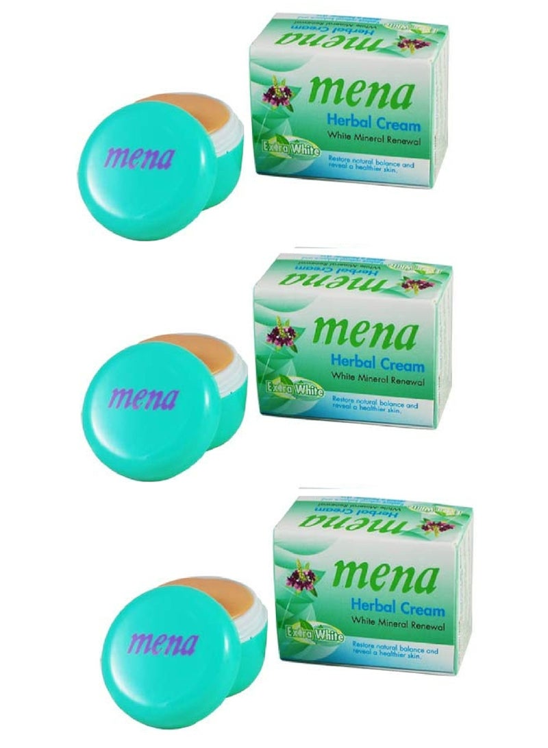 3 Pieces of Herbal Cream White Mineral Renewal 3X3g
