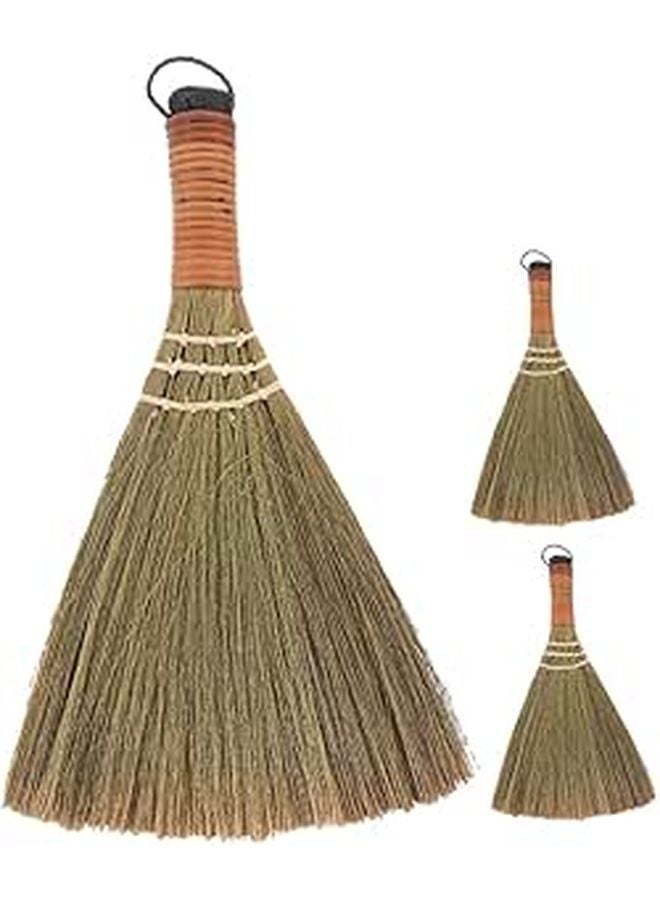 3pcs Small Hand Broom Set for Indoor Outdoor Floor Carpet Cleaning - Image 1