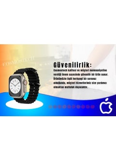 Cosmostech Compatible for Smart Watch Watch 42MM 44MM 45MM 49MM 1/2/3/4/5/6/se/7/8/ultra Smart Watch Silicone Band and Strap Dark Gray  - Image 4